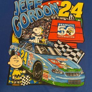 Nascar Jeff Gordon peanuts 50th celebration shirt XL